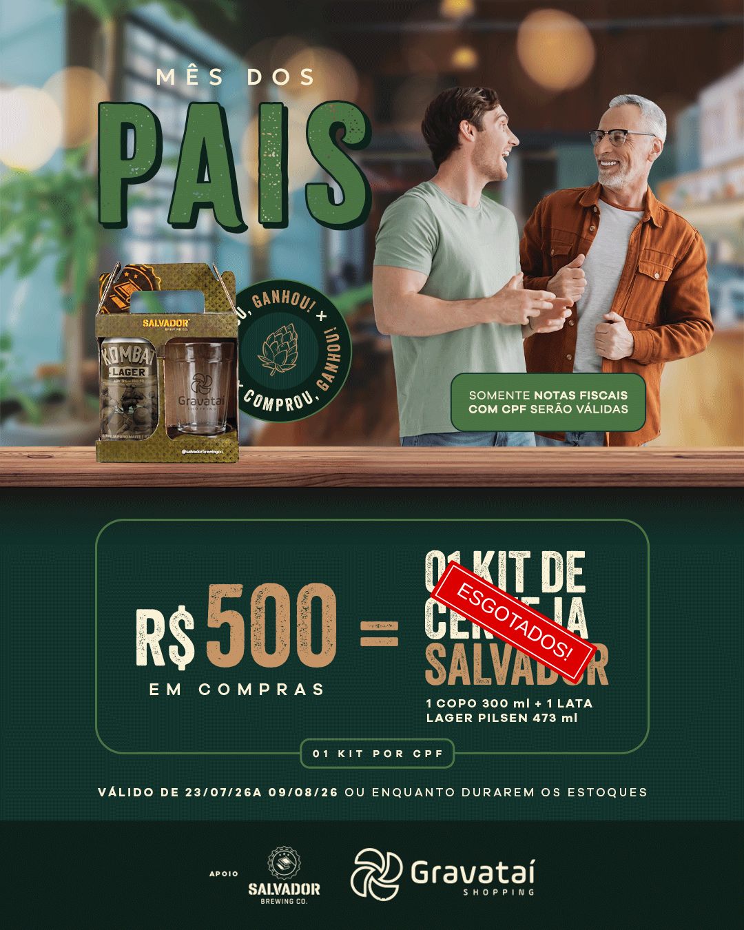 Campanha de Dia dos Pais no Gravataí Shopping