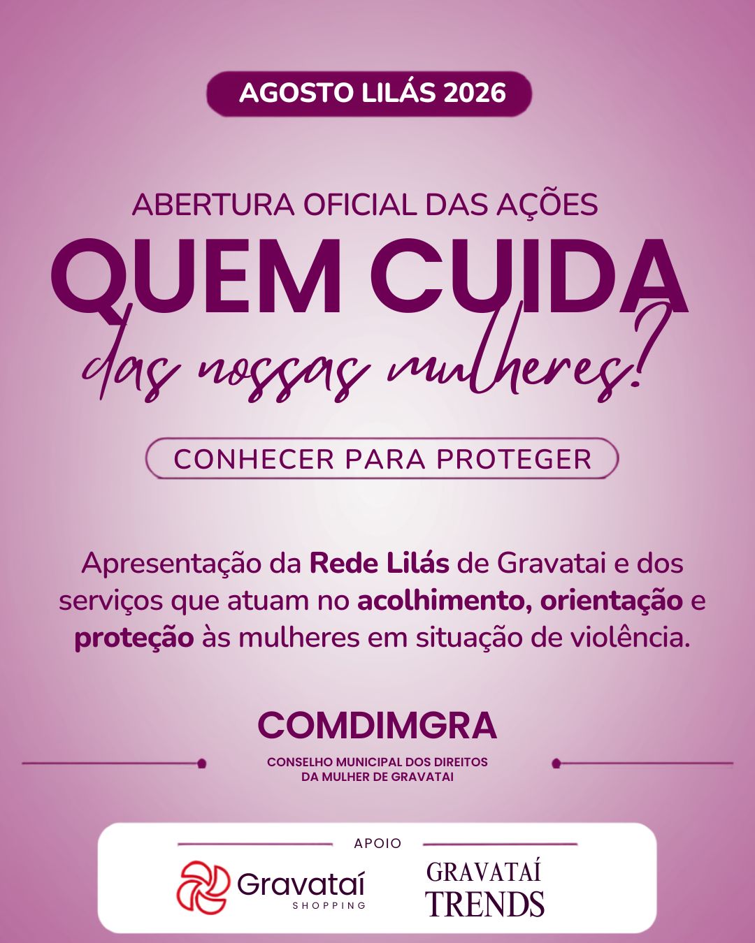 Agosto Lilás no Gravataí Shopping